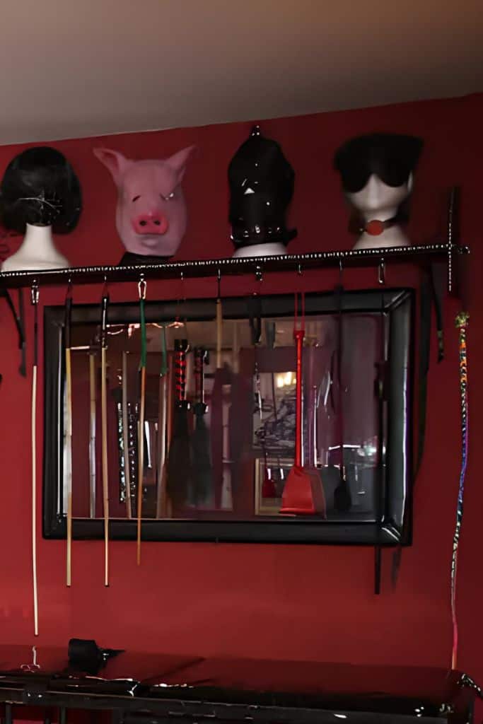 Impact play toys and masks available at Bayswater Dungeon Suite